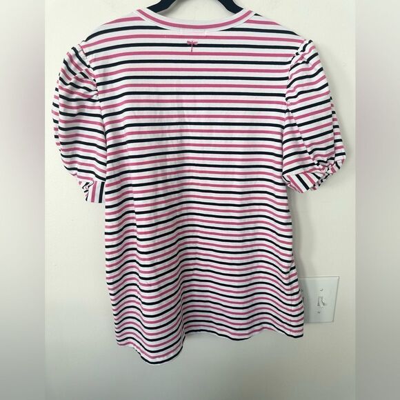 Tyler Boe’ Striped Puffed Sleeve Top L - Picture 4 of 7